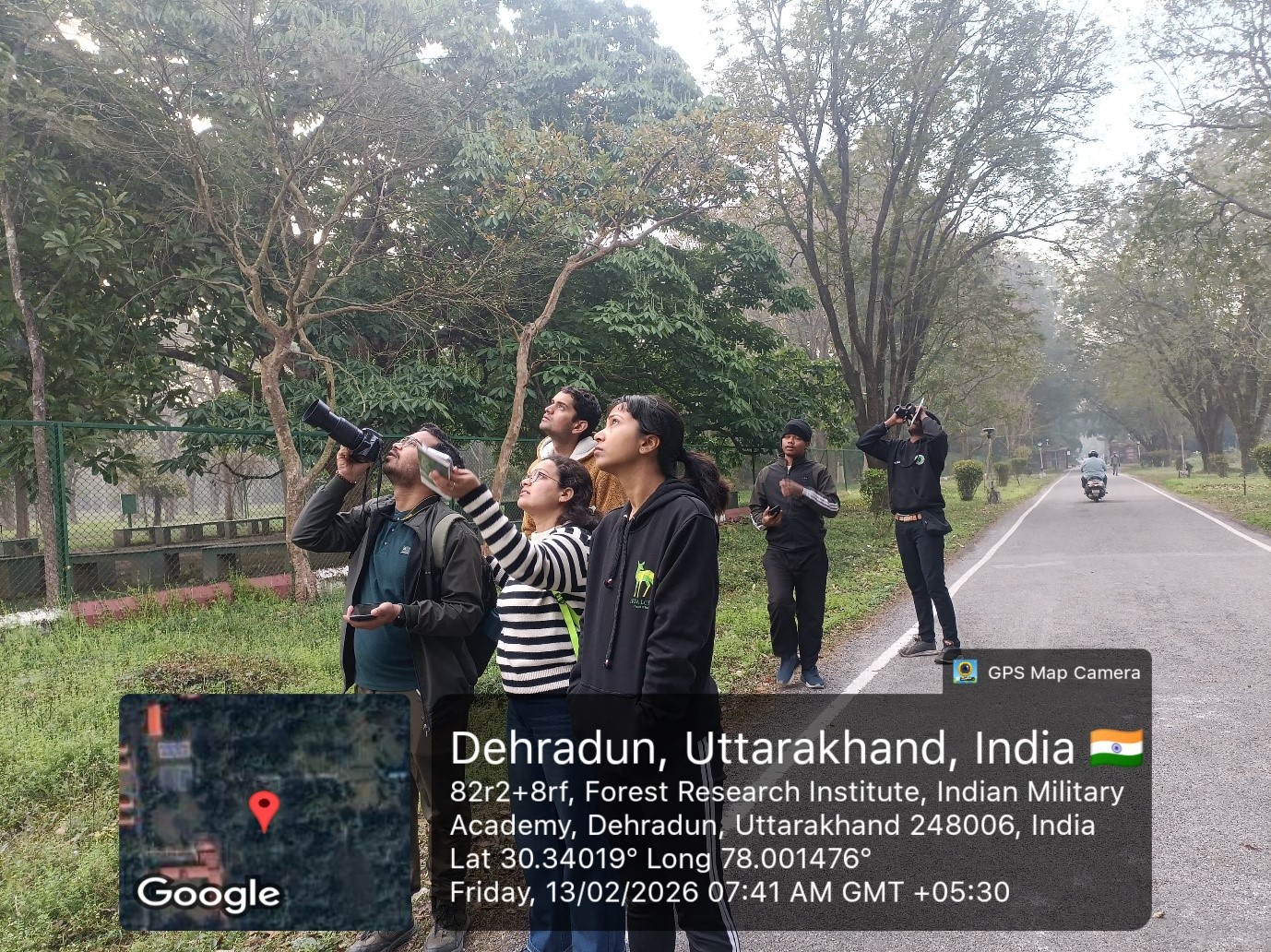 ई.आई.ए.सी.पी.-आर.पी., एफ.आर.आई ने आईएफएसए एलसी एफ.आरआई–डीयू के सहयोग से 13 फरवरी 2026 को एफ.आर.आई परिसर में ग्रेट बैकयार्ड एवं कैंपस बर्ड काउंट 2026 के प्रथम दिवस का आयोजन किया